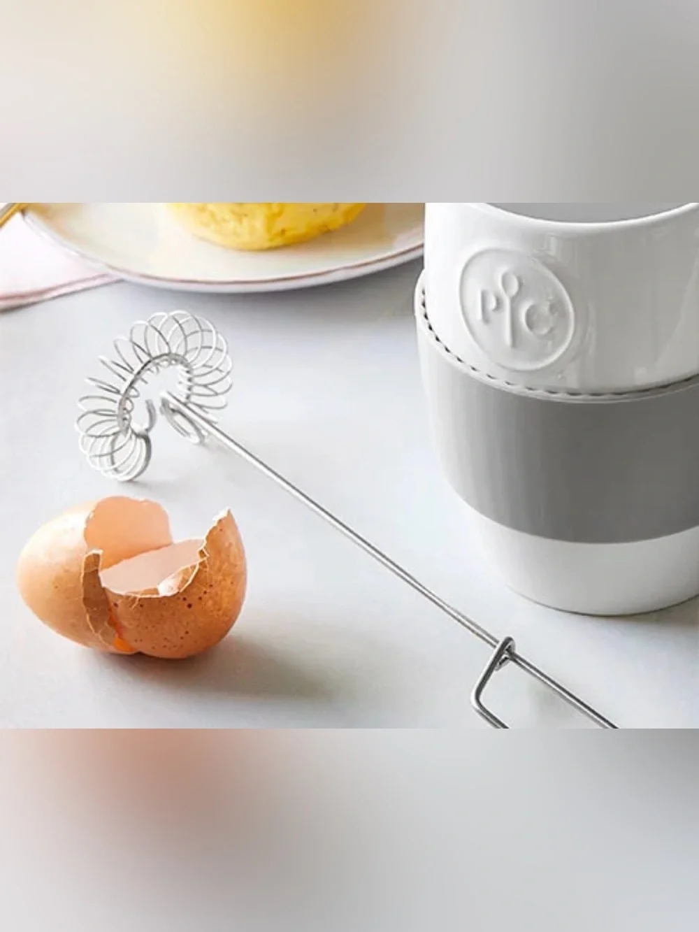 Pampered Chef Mini Whipper in Silver Stainless